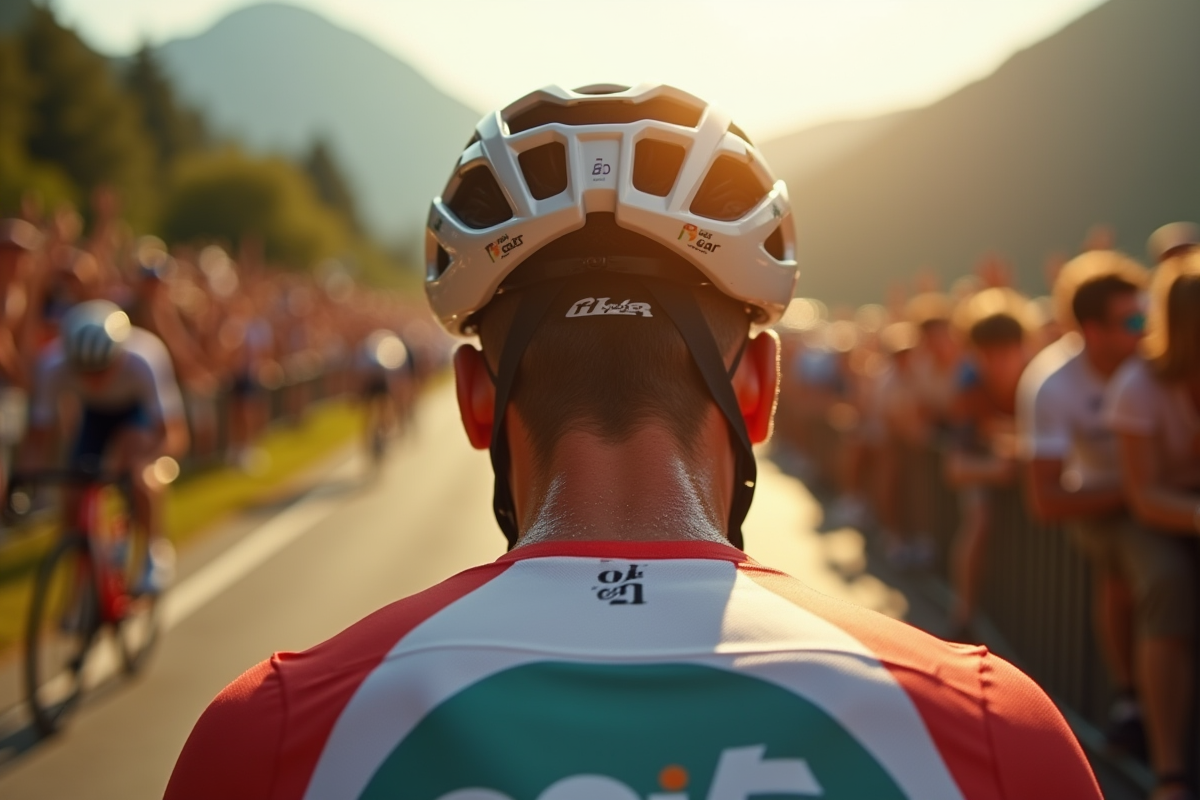 Détail de Mark Cavendish en montée avec gouttes de sueur