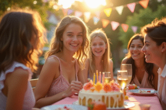 Fête d'anniversaire de Célia en plein air avec amis