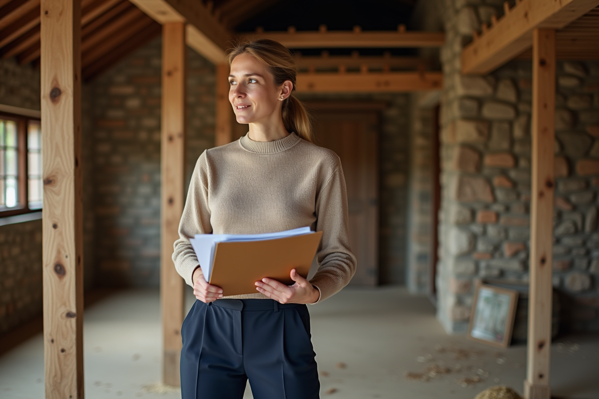 Gestionnaire immobilière dans un ancien hangar rénové