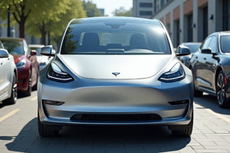 Voiture électrique d'occasion dans une concession moderne